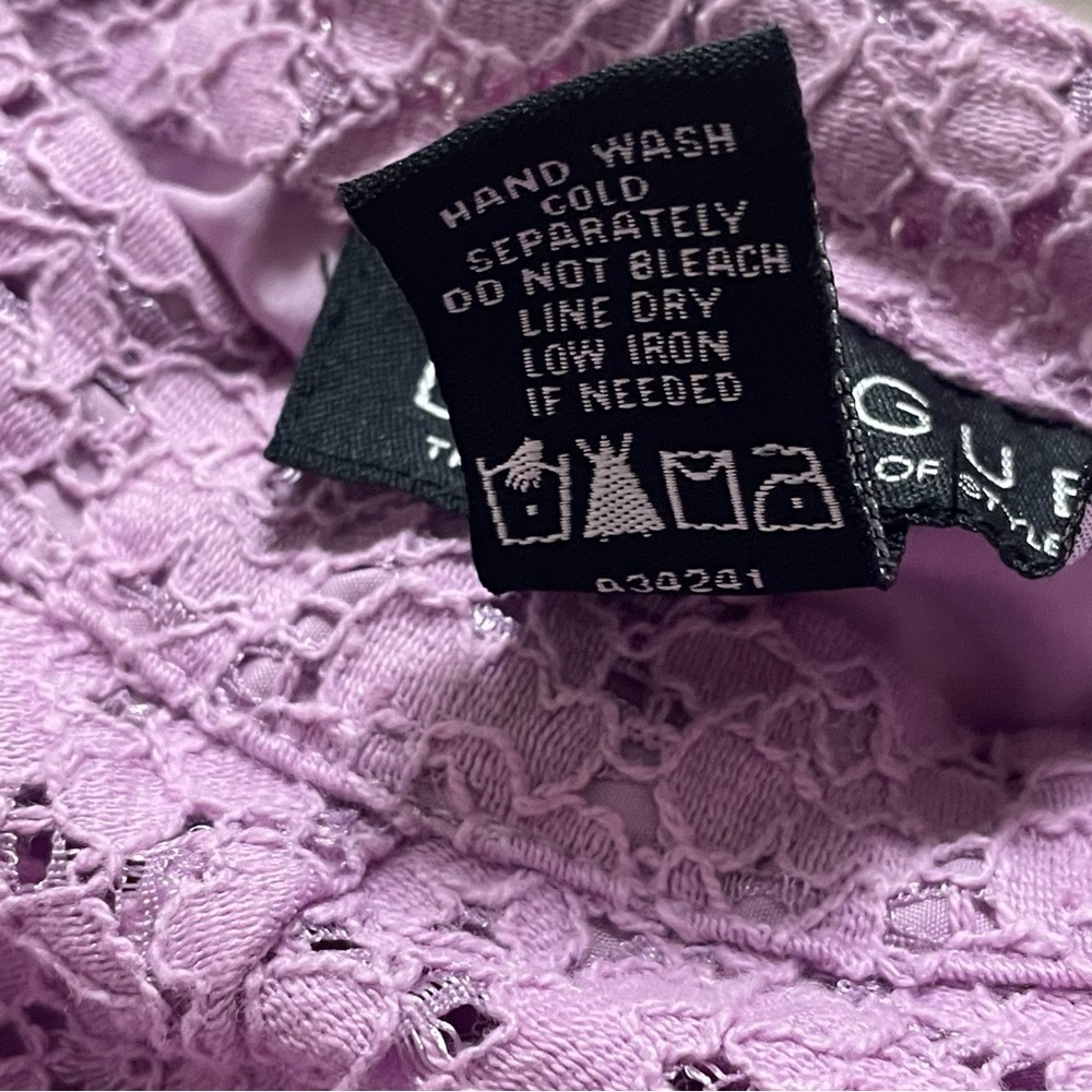 Purple Lace A-Line Midi Skirt - Picture 10 of 11